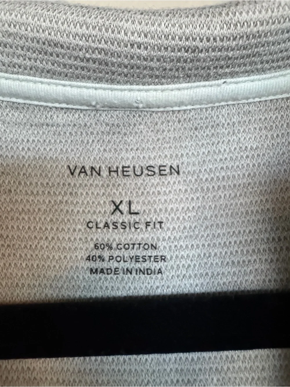 Van Heusen Men XL Gray Textured 1/4 Zip Pullover Classic Fit Ribbed Sweater Grey